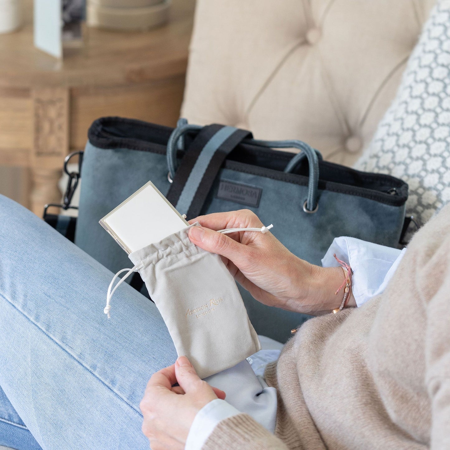 White & Silver Plate Travel Frame