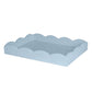 Small, pale blue scalloped edge tray