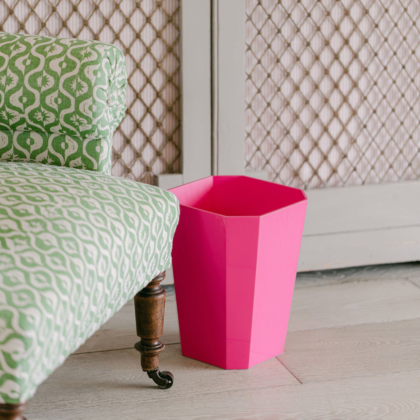 Octagonal Lacquer Bin – Watermelon