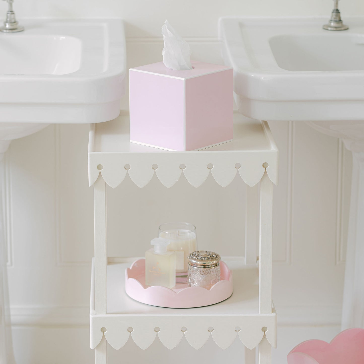 Light Pink Square Tissue Box