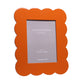 Orange Scalloped Lacquer Photo Frame