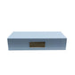 Pale Denim Lacquer Jewelry Box with Silver