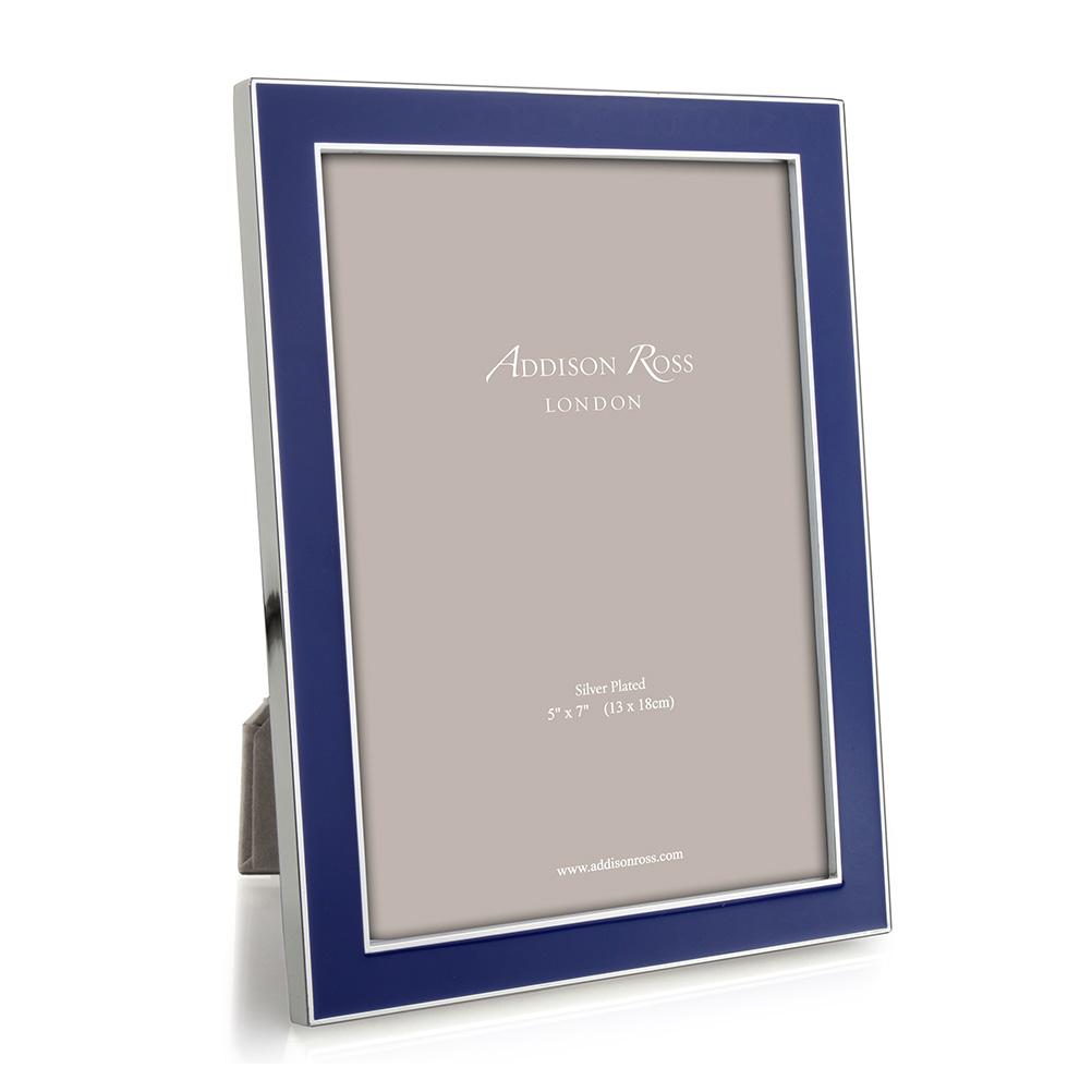 5x7 in. Silver Trim, Royal Blue Enamel Picture Frame