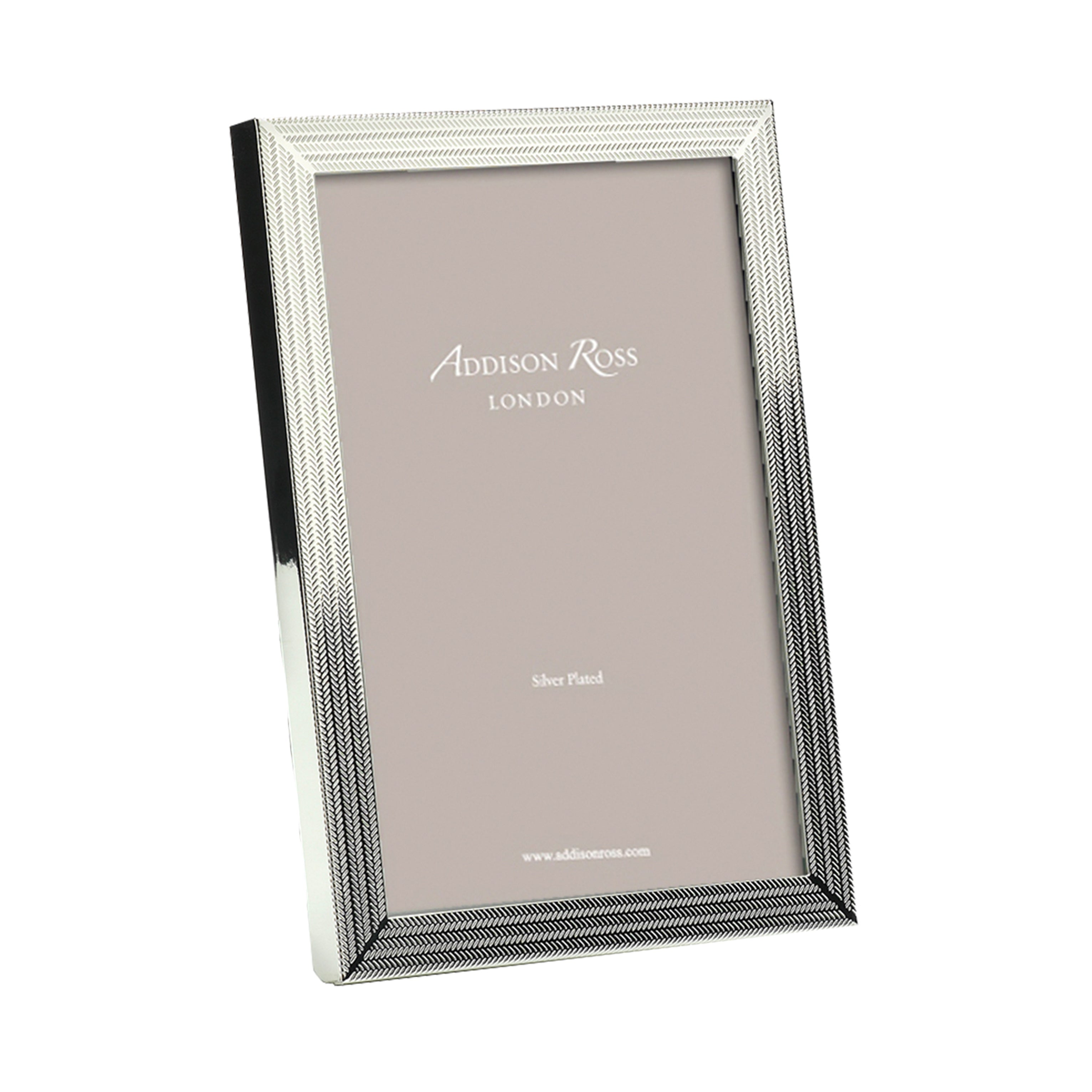 Silver Plated Frame - Embossed Herringbone Design | Addison Ross ...