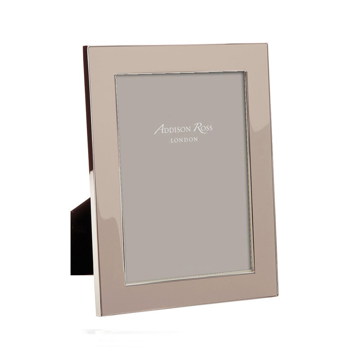 Wide Enamel Picture Frame: Pebble & Silver