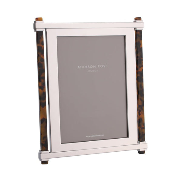 Faux Tortoiseshell & Silver Pillar Photo Frame – Addison Ross Ltd USA