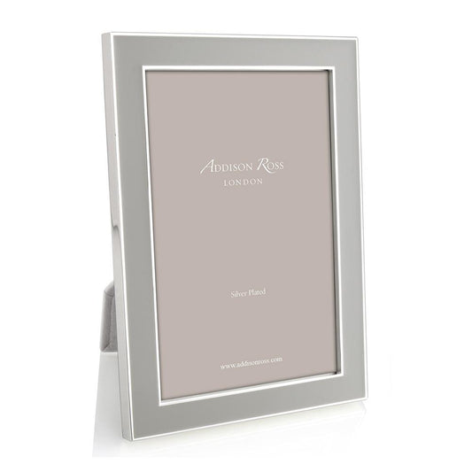 5x7 in. Silver Trim, Chiffon Gray Enamel Picture Frame