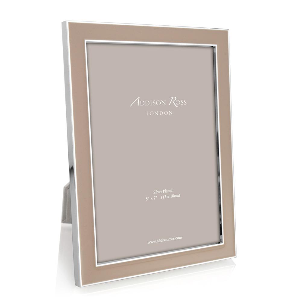 5x7 in. Silver Trim, Cappuccino Enamel Picture Frame