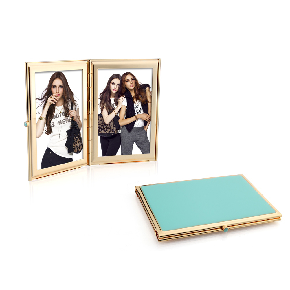 Pastel Blue & Gold Travel Frame - Enamel Frame - Addison Ross