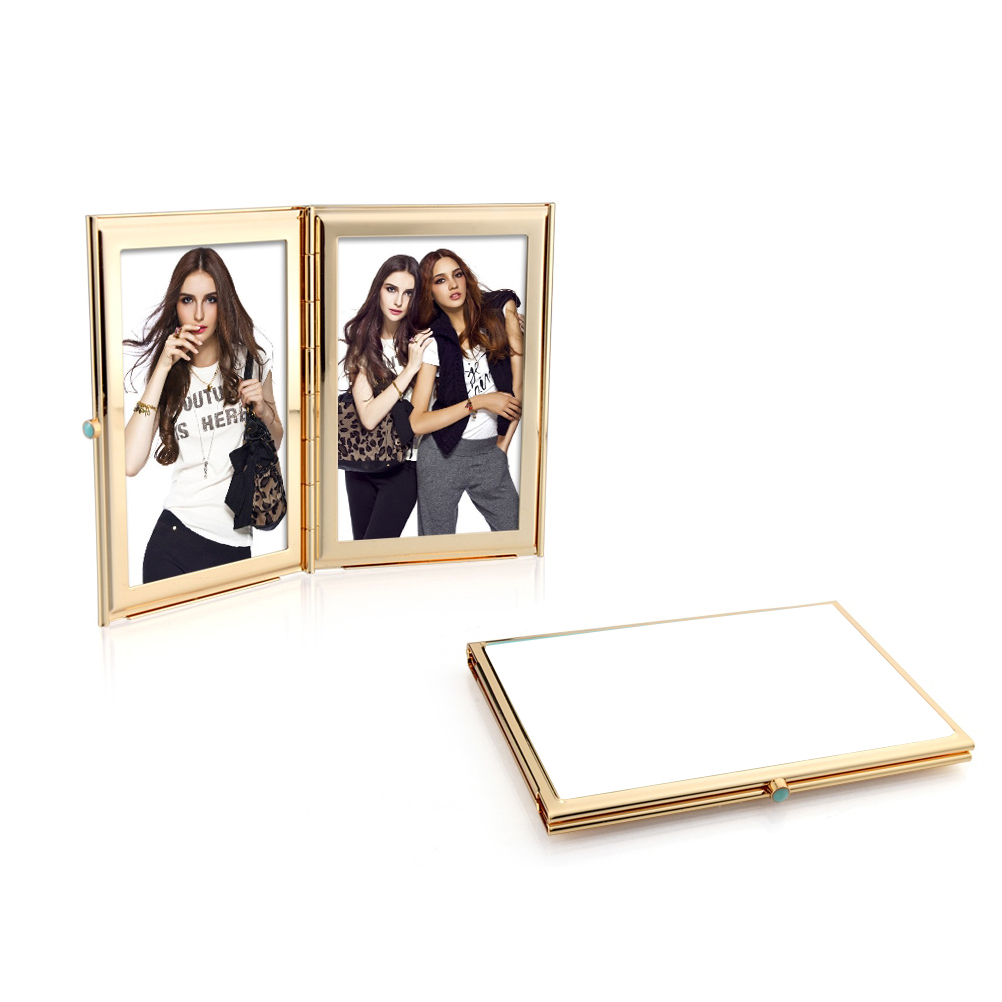 White & Gold Travel Frame - Enamel Frame - Addison Ross