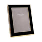 Wide, Curved Enamel Frame: Black & Gold