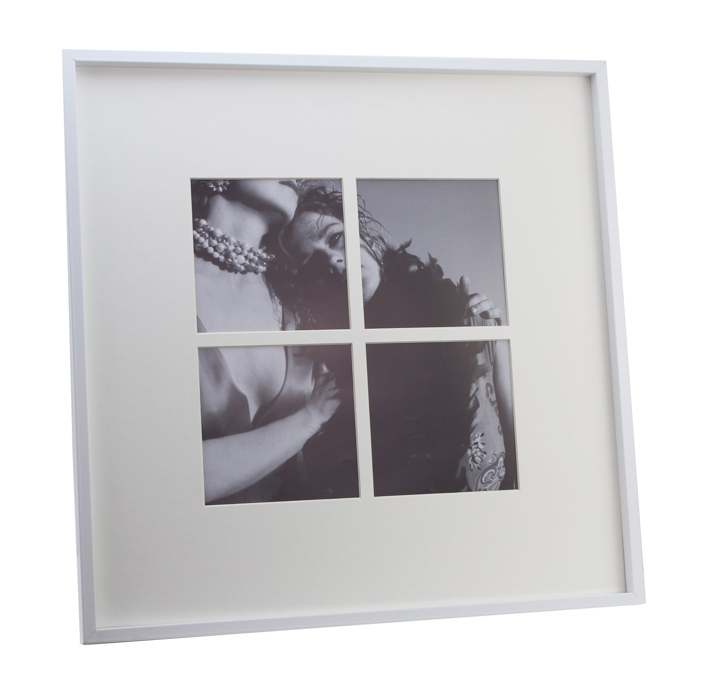 Nine Aperture White Wall Hanging Frame