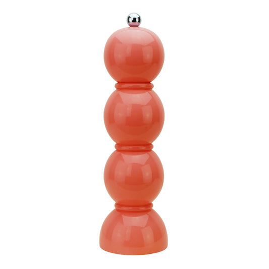 Coral Pink Bobbin Salt or Pepper Mill