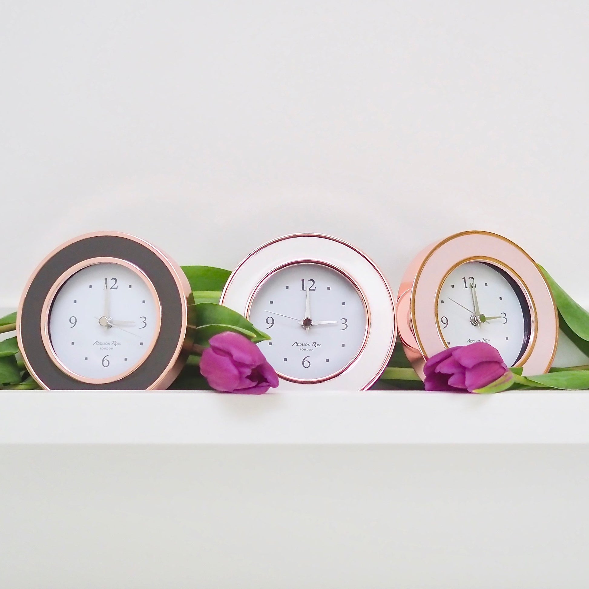 Rose Gold & Taupe Alarm Clock - Clock - Addison Ross