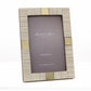 White Striped Bone 4 x 6 Photo Frame - Exotic Frames - Addison Ross