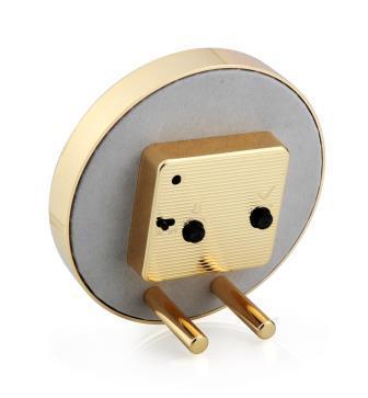 Powder Blue & Gold Silent Alarm Clock - Addison Ross Ltd UK