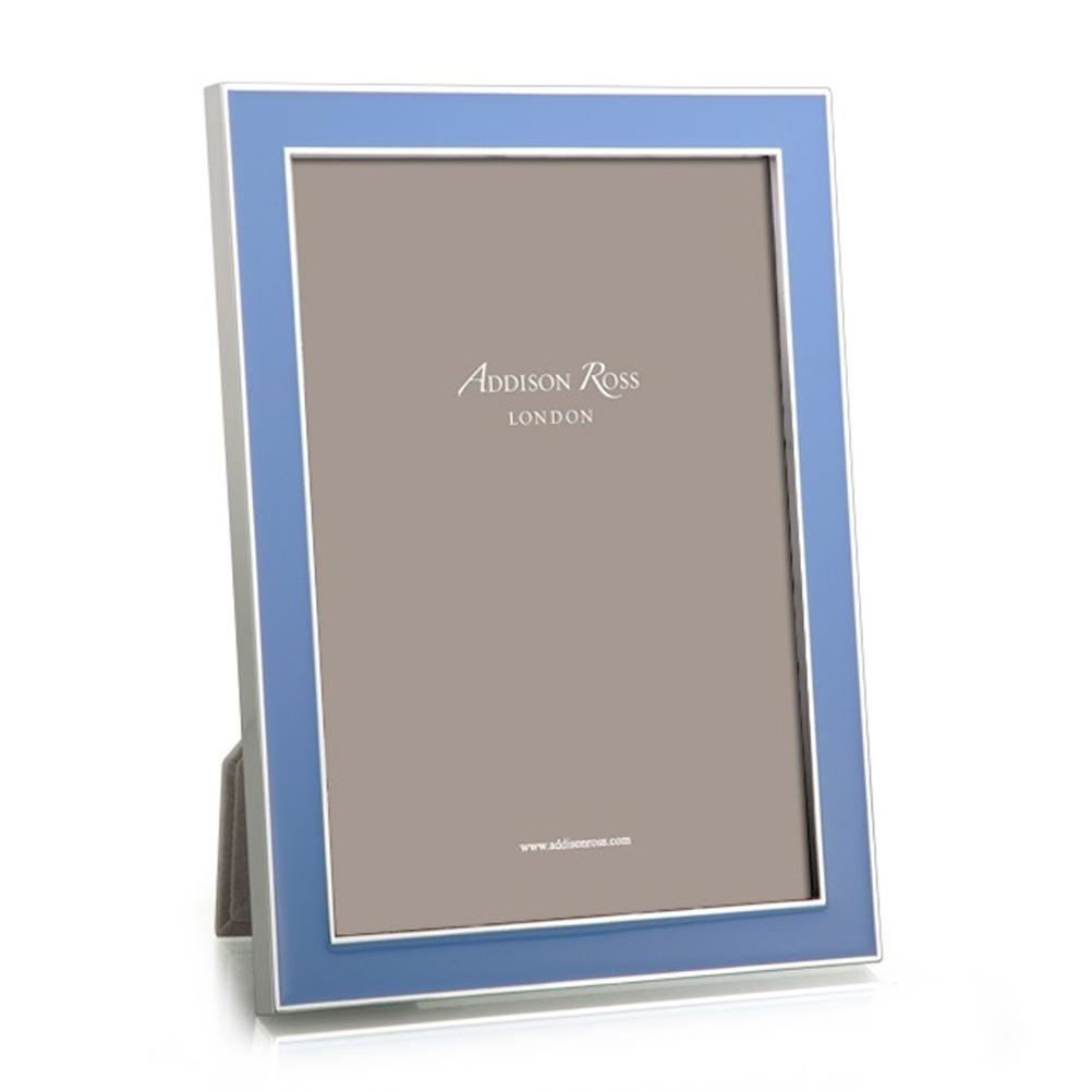 5x7 in. Silver Trim, Periwinkle Blue Enamel Picture Frame - Addison Ross