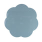 Chambray Blue Large Scallop Lacquer Placemats – Set of 4