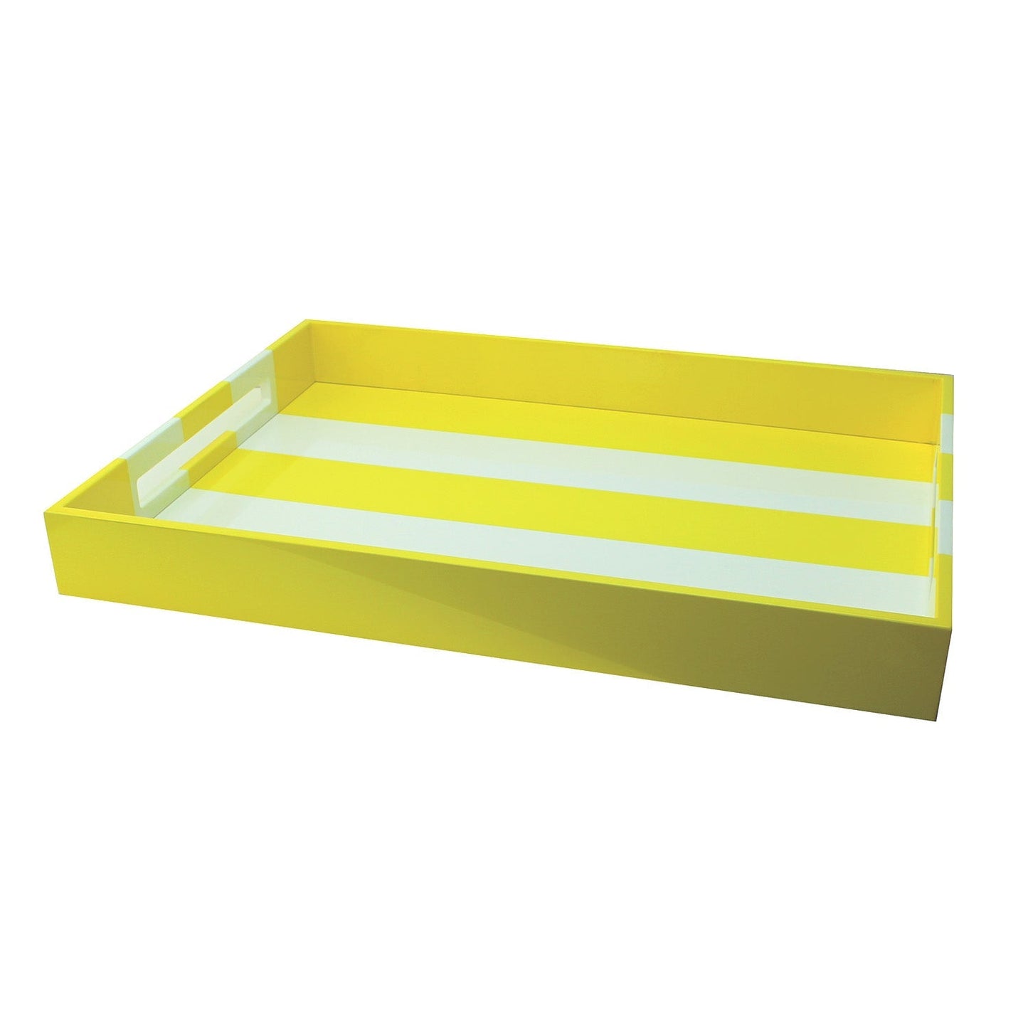 Yellow Striped Large Lacquered Ottoman Tray - Addison Ross Ltd UK